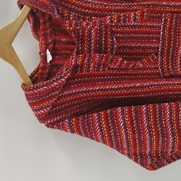 El Paso Saddle Blanket Pullover Hoodie Jacket Size Medium Red - Picture 2 of 7